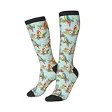 Uso versátil: ideales para el uso diario y actividades deportivas, estos bonitos calcetines deportivos de hoja de palma de loro pastel para mujer se pueden utilizar para correr, salidas casuales o como un accesorio de moda. Te mantienen caliente mientras añaden un elemento de estilo a tu atuendo