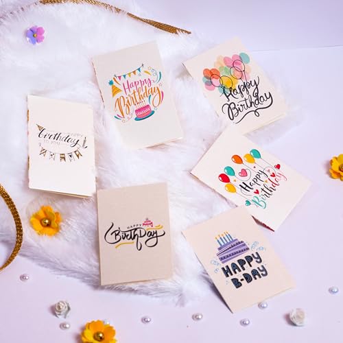Tarjetas de felicitación de cumpleaños con 6 diseños únicos y sobres incluidos