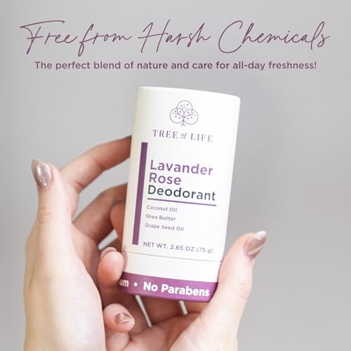 Tree of Life Beauty Lavender and Rose Aluminum Free Deodorant for Women - Nourishing Natural Ingredients, Soothing Scent - Additional View