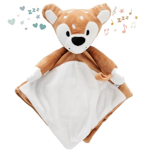 Image of Riff Raff Baby Sleep Toy Soother - Musical Plush Fawn with White Noise & Lullaby - Lovey Security Blanket for Newborns & Infants