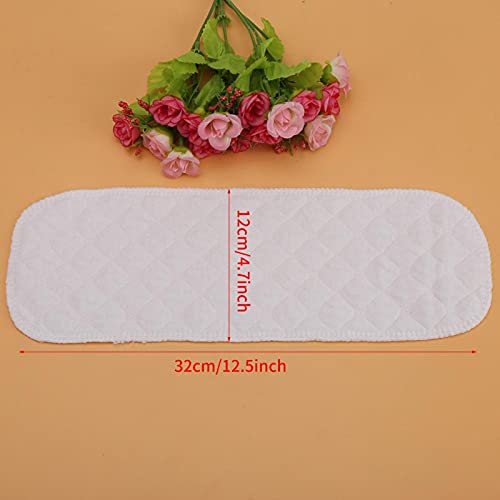 10Pcs Soft&Breathable Baby Diapers Toddler Cotton Nappy Insert Liners Reusable Cotton Cloth Diaper 12.5 * 4.7In Common Size(6 Layers) #TOP5