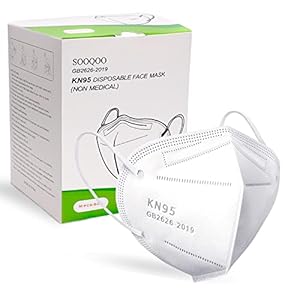 50 Pcs KN95 Face Maks for Audlts (White)