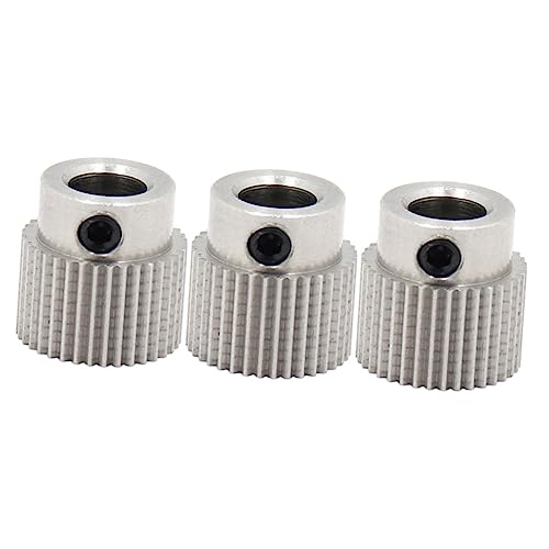 GLEAVI 3pcs Teeth Stainless Steel Printer Extrusion Gear Printer Drive Gear for Extruder Use