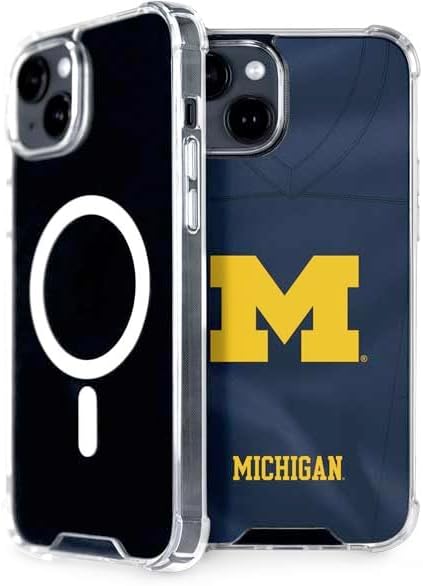 Skinit Phone Case Compatible with MagSafe iPhone 13 - Officially Licensed University of Michigan M Logo Yellow Design