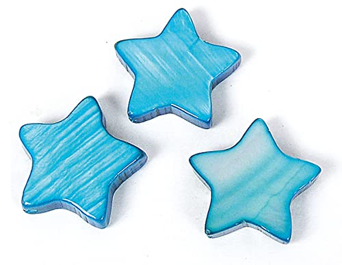 Perlmutt-Muschel-Perle Stern Türkis 14 x 14 mm, 250 g, 356u, ca Cover