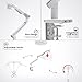 Single Monitor Arm Mount - CTA White Monitor Mount for 23