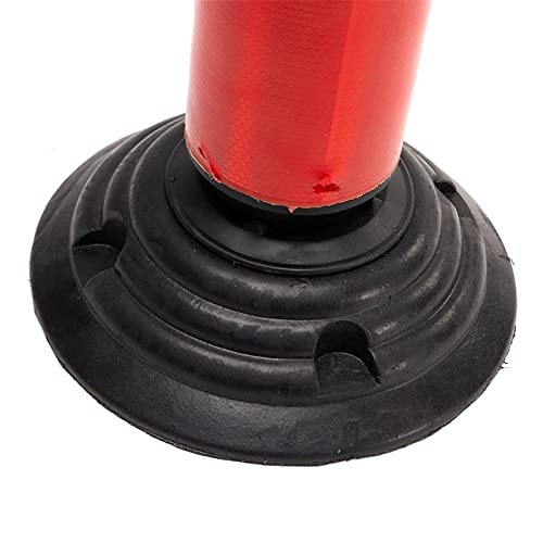Allpax Leitzylinder überfahrbar - Park-Absperrpfosten - Selbstaufrichtender Begrenzungspfosten, Höhe 750 mm, Kunststoff, rot-Weiss