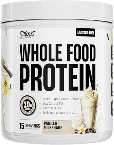 Nutrex Research Whole Food Protein Powder, 20g Protein per Scoop,