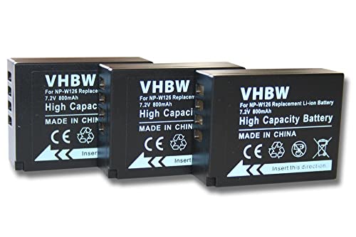 Vhbw 3x batteria compatibile con Fuji/Fujifilm