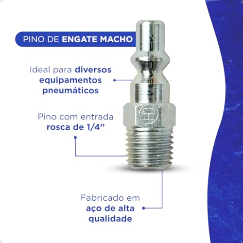 Kit Conexões Para Compressor De Ar Engate e Pinos 1/4