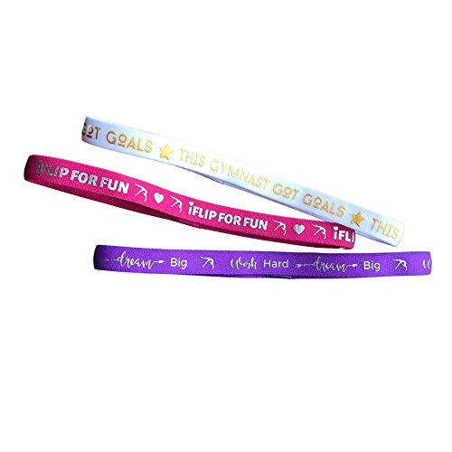 Gymnastics Headbands- 3 Girls Gymnastics Hair Accessories for Gymnasts