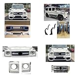 Compatible For Mercedes Benz 2019-2022 G350 G500 G550 W463 W464 Upgrade G63 Wide Body Large Enclosure Amg Kit Front Bumper(Unpainted-02)