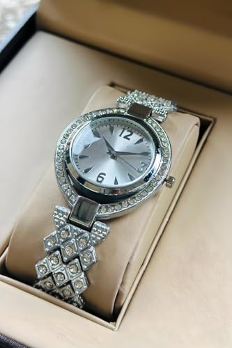 Image of styledose Women Analogue Wrist Watches for Women's & Girls&Miss&Ladies Diamond Studded Stylish Bracelet Strap