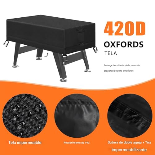 Miniatura 7 de Fangfhai Protección Para Mesa De Fútbol, Funda Protectora Para Juego De Futbolín Exterior Con Hebilla Ajustable, Protector De Muebles De Exterior Resistente Al Agua Y Uv Para Patio Jardín Terraza