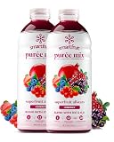 Smartfruit Superfruit All-Stars + Energy – 100% Real Fruit Purée with Blueberry, Pomegranate, Acai & Goji Berries – Great for Smoothies, Juice, Yogurt, Cocktails, Teas & More – 2-Pk, 48oz Each