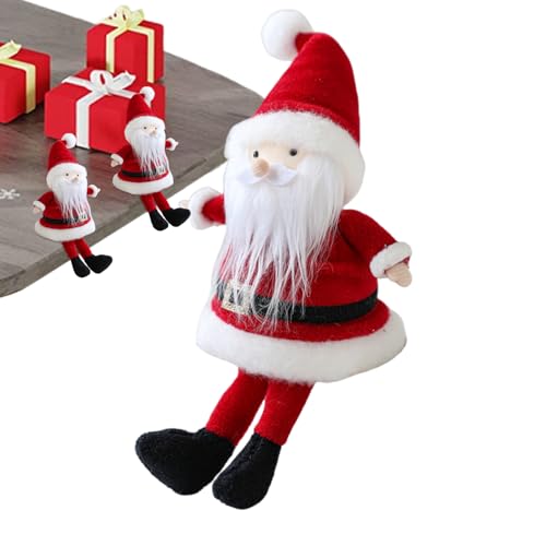 Generico Bambola di Babbo Natale | Figura Morbida di Santa Claus Seduto per Natale,Decorazioni Festive per Interni Esterni Vetrina Casa Auto Ufficio Mensola,Addobbo Festivo per Interni ed Esterni