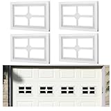 Tandefio 4 Pcs Garage Door Windows Vinyl with UV Resistant Glass Garage Door Windows Inserts(Style3)