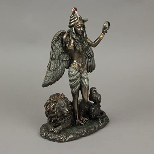Estatua Ishtar Reina de los Cielos 8.63 in Bronce y Resina miniatura 5