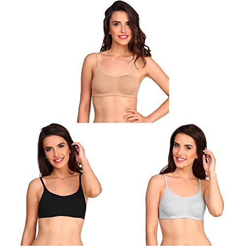 Image of Jockey SS12 Women's Wirefree Non Padded Super Combed Cotton Elastane Stretch Full Coverage Beginners Bra with Adjustable Straps (Pack of 2)