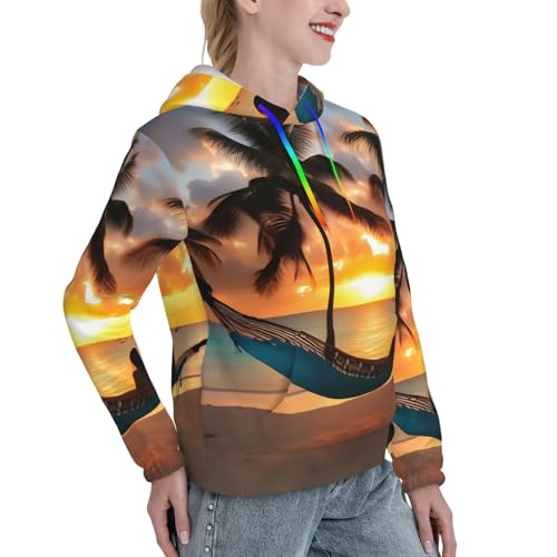 Hamac imprimé pull ajusté femme EdWal vêtement polyvalent avec poche