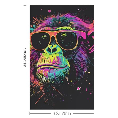 Serviette séchage rapide singe néon absorbante pour sauna