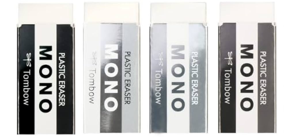 MONO消しゴム　トンボ　レトロ　Tombow MONO 消しゴム 4本セット Amazon | トンボ鉛筆 消しゴム 低学年向け MONO モノ 学習用
