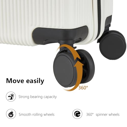 HXLG Carry On Luggage with TSA Lock, Carry on Suitcase 22x14x9 Airline Approved, Carry-on luggage with 360° Spinner Wheels, Hardside 20 Inch Lightweight Hard Shell Suitcase の商品画像 2