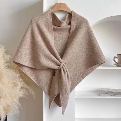 Shawl Wraps for Women, Solid Color Knitted Shawls and Wraps Blend Scarf Cape, Sweater Shawl Scarf for Daily Wear3