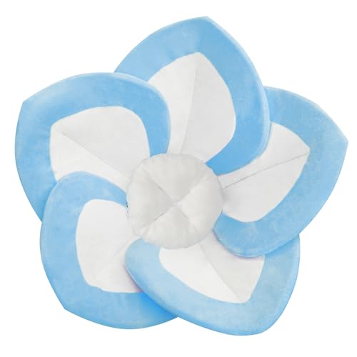 Image of Baby Bath - Flower Baby Bath Pad Infant Bathtub Mat for Bathtub Tub Sink (Whiteblue)