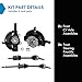TRQ Front Driver & Passenger Side Drivetrain Kit CV Axle Shaft Assembly Steering Knuckle Assembly Kit Compatible with 2002-2006 Nissan Altima