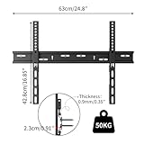 UNHO Ultra Slim TV Wall Mount Bracket for 30–72 Inch TVs, Low Profile 18mm from Wall, Heavy Duty Steel TV Mount up to 50kg, Max VESA 600x400 - Image 4