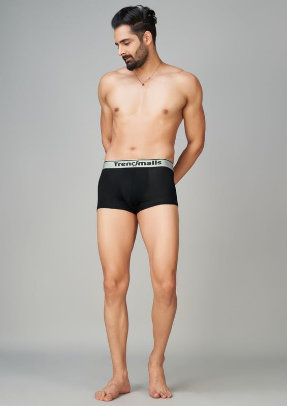 Image of TRENDMALLS Men's Birla Micromodal Regular Fit Solid Men Underwear Trunks with No Marks Waistband