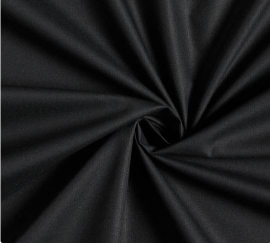 TESSUTO STOFFA TELA DA MODELLI PROTOTIPO PROVE MOULAGE NERO ROTOLO DA 10 METRI/ALTA CM150
