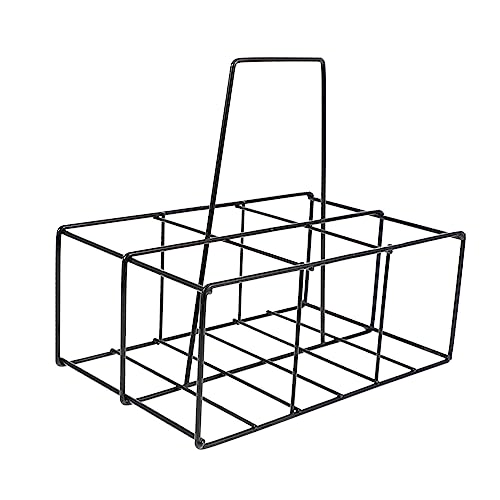 WEKADRIN Soporte para Botellas de Cerveza y Leche con Diseño de Cesta Portátil de Compartimentos Soporte Práctico y Resistente para Almacenamiento y Transporte Cocina y Bar