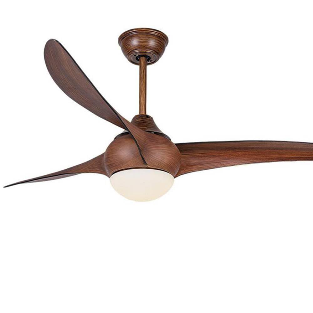 Ceiling Fans with Lights and Remote,52 Inch Quiet 3-Blade Modern Wood Grain Reversible Ceiling Fan with Light for Living Room, Bedroom, Patios (818B)