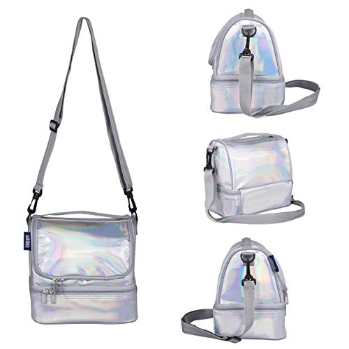 Wildkin Two Compartment Insulated Lunch Bag For Boys & Girls, Perfect For Early Elementary Lunch Box Bag, Ideal Size For Packing Hot Or Cold Snacks For School & Travel Lunch Bags (Holographic) #TOP5
