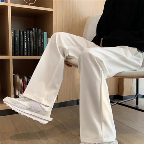 Generic Khaki Black and White Suit Pants Men's Fashion Business Formal Pants Wide Leg Pants Straight Pants3