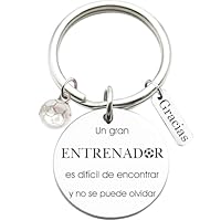 Tecreo Llavero de Regalo para Entrenador de Fútbol, Acero Inoxidable, Regalos para Entrenadores, Profesores, Regalo del día del Maestro, Regalo del entrenador de Fútbol