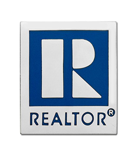 Large Realtor Logo Branded Lapel Pin with Magnetic Back (Silver)