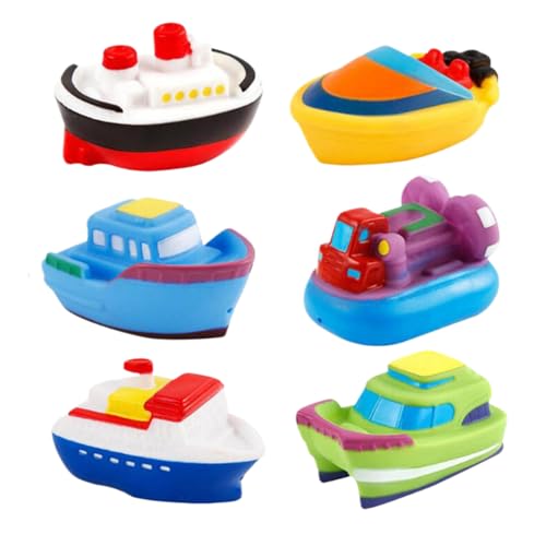 Bateaux-jouets de bain et piscine pour enfants dès 3 ans - Set éducatif de 6 pièces colorées