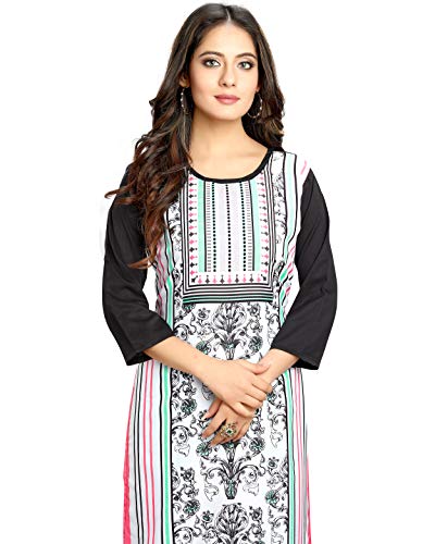 Image of Rajnandini Women's Crepe Regular Kurta