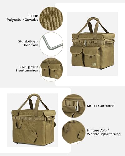 Boîte de rangement pliable camping OneTigris robuste avec compartiments modulables pour bivouac - 4