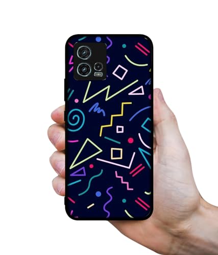 Image of Retro Abstract Design Premium 2D Printed Metal Back Case Cover for Motorola Moto G72 4G