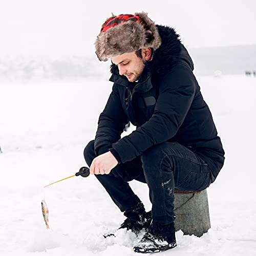 3 Pieces Winter Lumberjack Trapper Plaid Hats Russian Ushanka Bomber Hat Winter Windproof Hats With Ear Flaps For Cold Weather Men And Women #TOP6