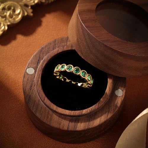 Eternity Band Rings for Women Emerald Green Jewelry Rings To Stack With Oura Ring Cz Bezel Gift 925 Sterling Silver Jewelry Stackable Rings Engagement Gold Gift for Women Mother's Day Gifts2