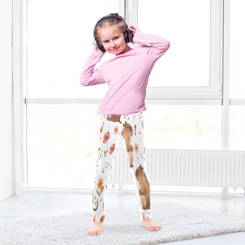 Bolaz Toddler Girls Leggings Printed Yoga Pants Leggings Lovely Capybara for Kids4