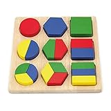 Recommended age: 12 months + Viga Shape Block Puzzle - Fractions
