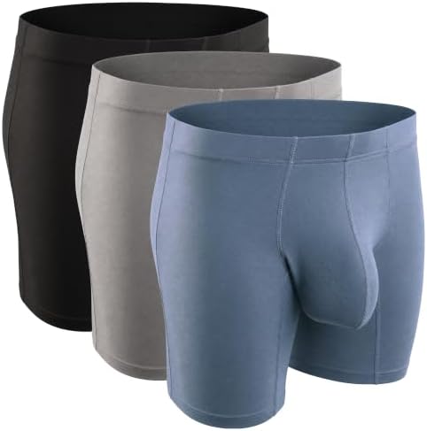 Real Men Custom Pouch Nylon Boxer Briefs 6, 7 and 9 inch Inseam - ABCD Custom Pouch Size - Waist XS-5XL