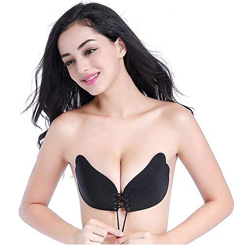 Image of Brachy Women's Silicone Padded Wire Free Push Up Bra Beige