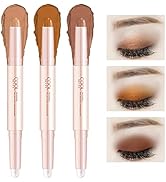 ICE LOVE Eyeshadow Pencil, Glitter Gradient 2 Tone Cream Eyeshadow Stick,Waterproof Long Lasting ...